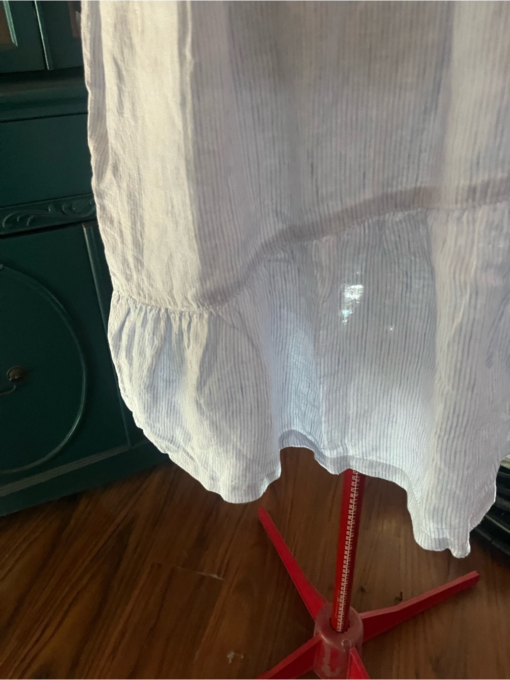 Lucky Brand cotton Baby Blue white striped Sleeveless V-Neck Tunic Dress - Picture 5 of 7